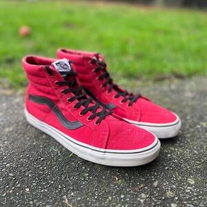 Vans Sk8-Hi Reissue Chilli Pepper Red Black Sneakers Sz 12